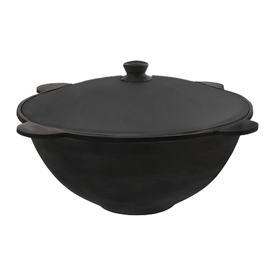 Узбекский чугунный казан на 22 л, плоское дно, c крышкой из алюминия фото 1 — Интернет каталог PriceOK