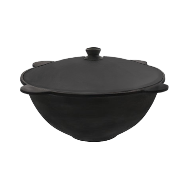 Узбекский чугунный казан на 16 л, плоское дно, с крышкой из алюминия — Интернет каталог PriceOK