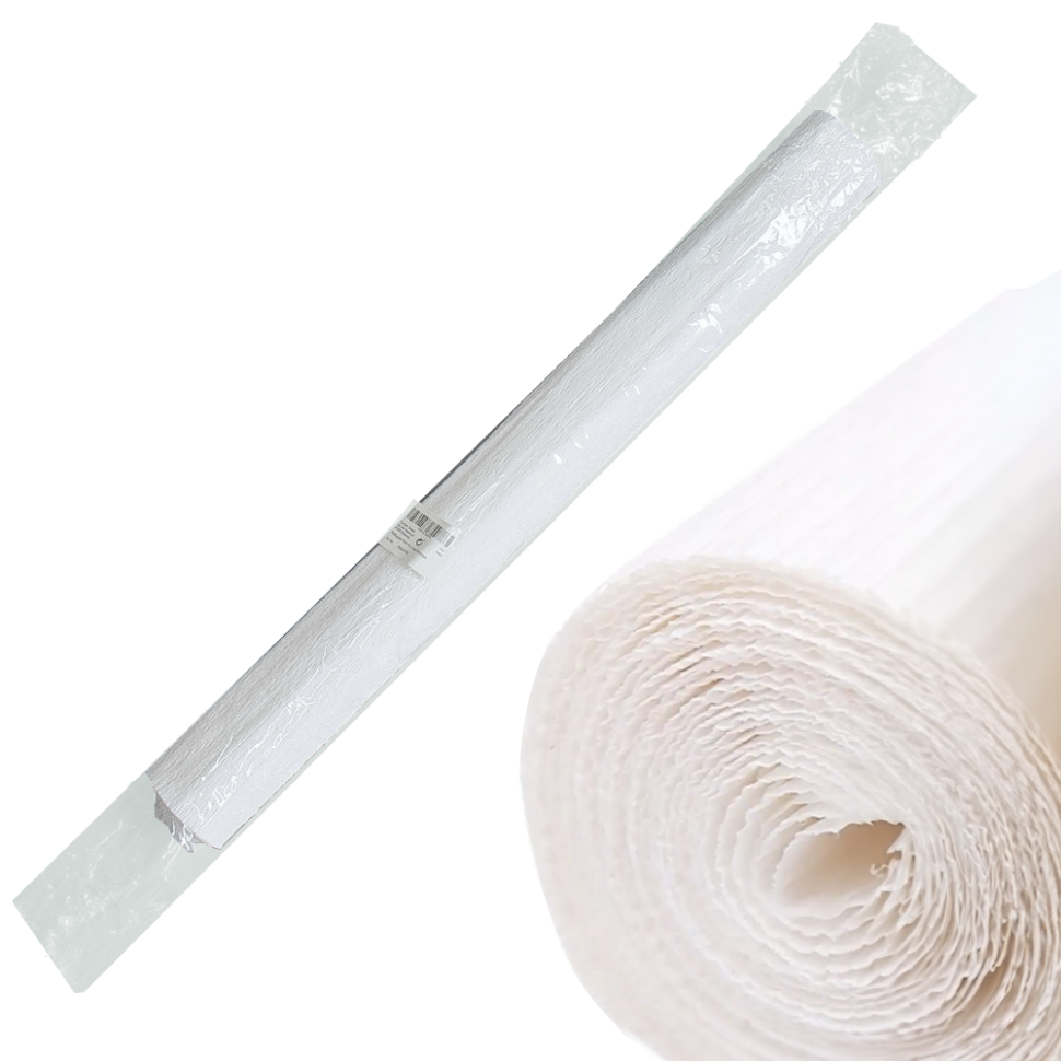 Бумага для упаковки подарков и рукоделия гофрированная белая 10 м фото 1 — Интернет каталог PriceOK