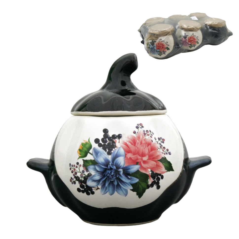 Горшок тыква белокоричневый с ручками 0,75 л для выпекания деколь смородина черная (набор из 6 шт) фото 1 — Интернет каталог PriceOK