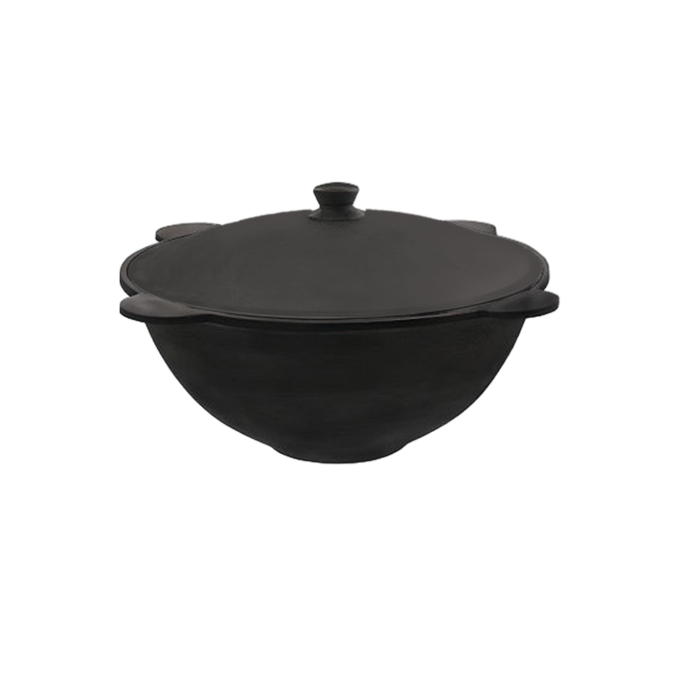 Узбекский чугунный казан на 8 л плоское дно c крышкой из алюминия. фото 1 — Интернет каталог PriceOK