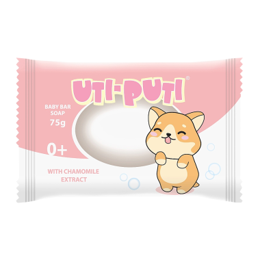 Мыло детское Ути-Пути Щенок, с экстрактом ромашки, 75 г — Интернет каталог PriceOK