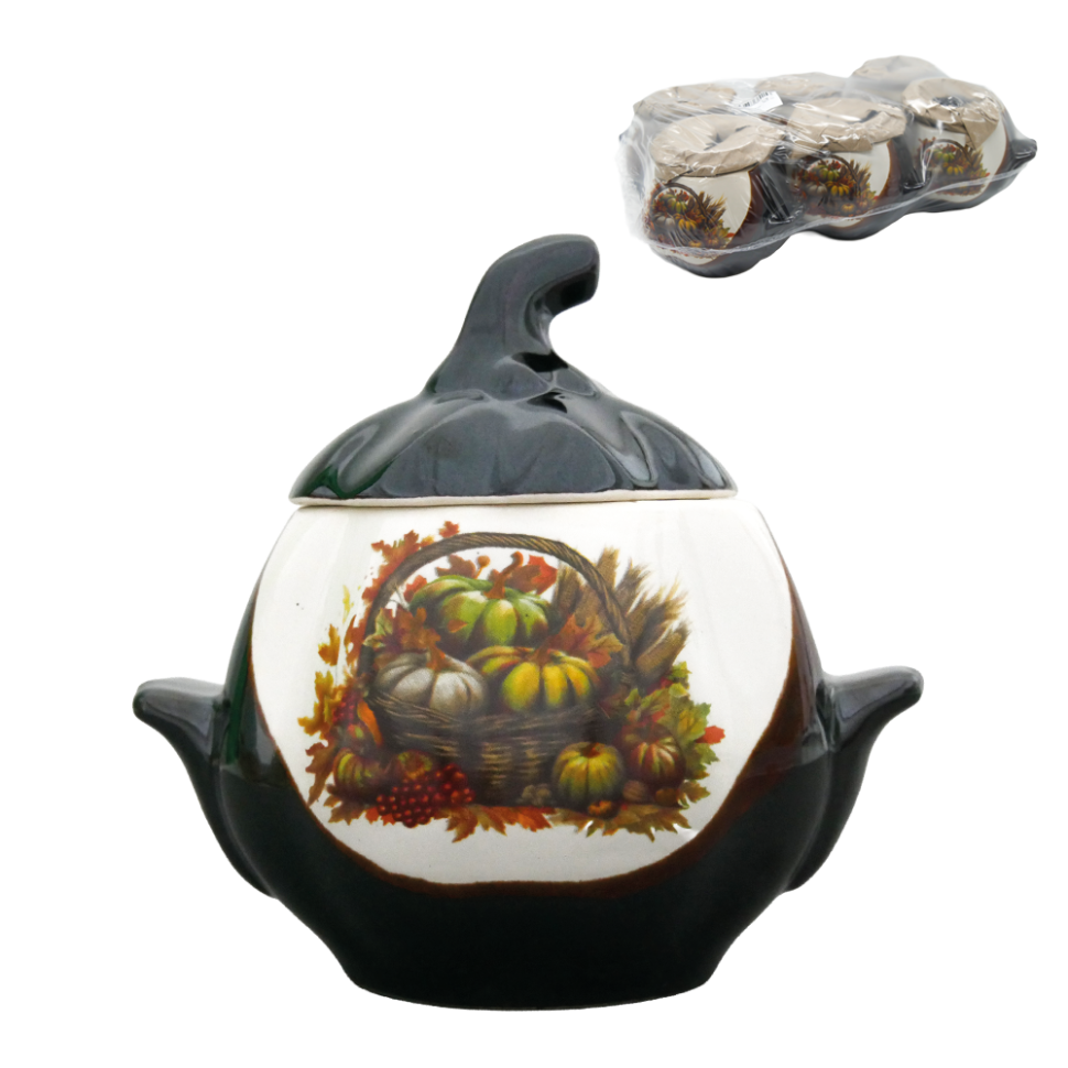 Горшок тыква белокоричневый с ручками 0,75 л для выпекания деколь тыквы (набор из 6 горшков) фото 1 — Интернет каталог PriceOK