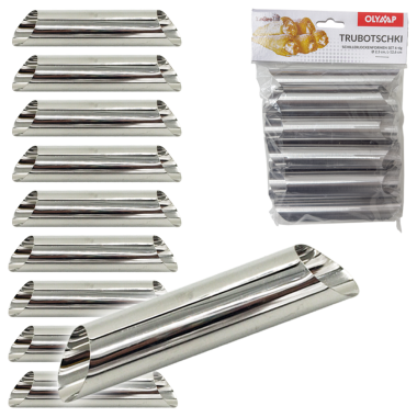 Форма для выпечки Трубочки набор 10 шт, 12,6 см, диаметр2,3 см, нержавейка — Интернет каталог PriceOK