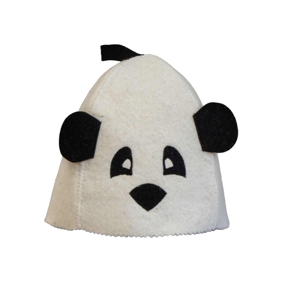 Детская Шапочка банная Панда, войлок, В - 21 см фото 1 — Интернет каталог PriceOK