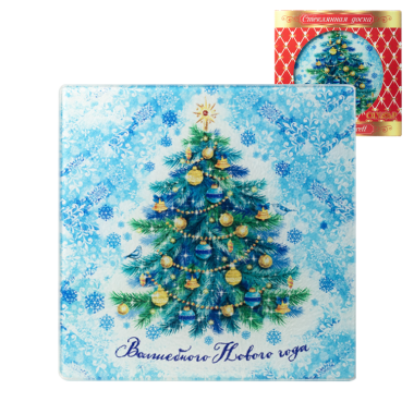 Многофункциональная стеклянная доска Волшебного нового года, из закалённого стекла, 20 х 20 см — Интернет каталог PriceOK