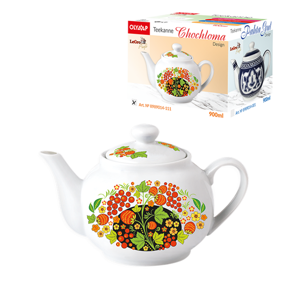 Чайник заварочный Хохлома 0,9 л фото 1 — Интернет каталог PriceOK