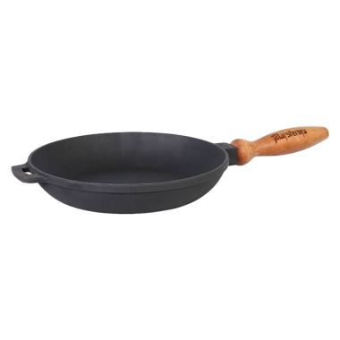 Чугунная сковорода с деревянной ручкой 24x4 см — Интернет каталог PriceOK