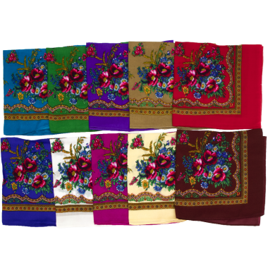 Платок без люрекса, 100% синтетика, различные цвета, 75х75 см — Интернет каталог PriceOK