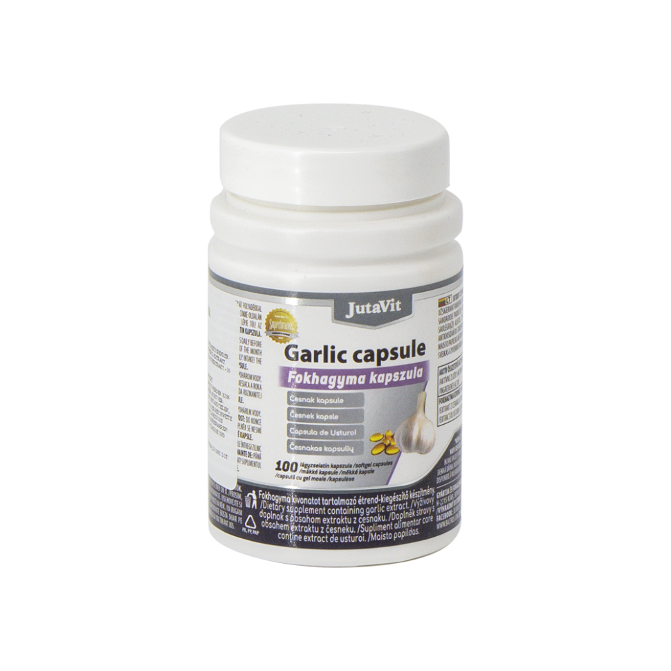 Чесночные капсулы JutaVit 100 шт Годен до 10.2025! фото 1 — Интернет каталог PriceOK