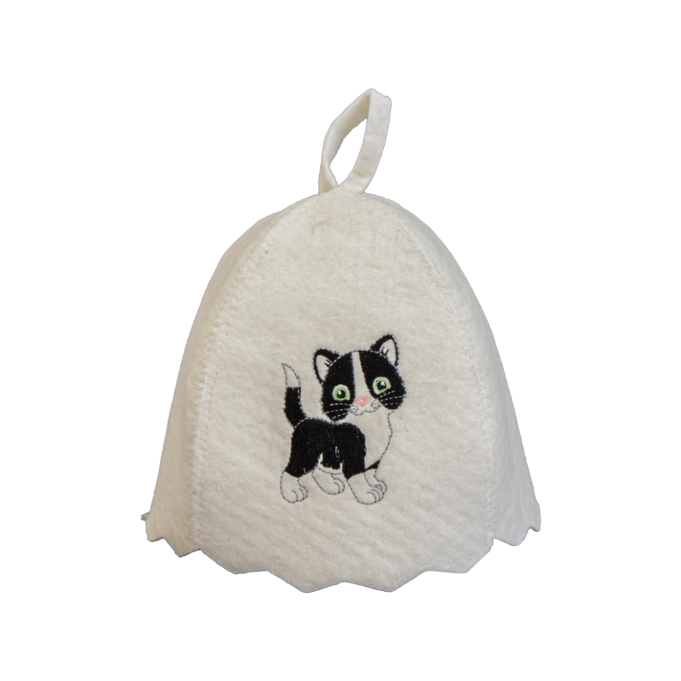 Детская Шапочка банная Котёнок, войлок, В - 21 см фото 1 — Интернет каталог PriceOK