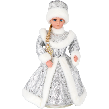 Фигура Снегурочка в серебряном, с отделением для конфет и подарков, 40 см — Интернет каталог PriceOK