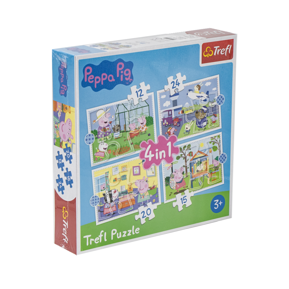 Пазлы Peppa Pig 4 в1 12,15, 20, 24 деталей фото 1 — Интернет каталог PriceOK
