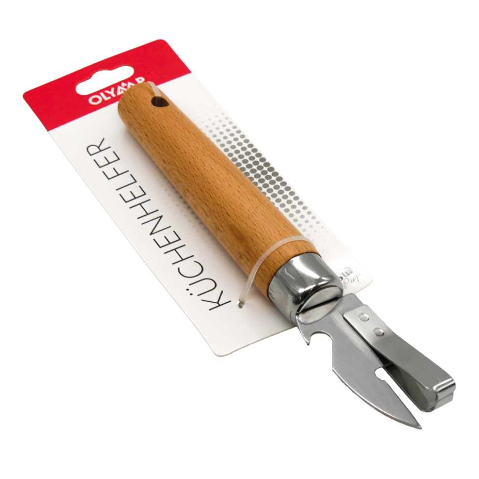 Открывашка для консервных банок, консервный нож 18 см, дерево, сталь фото 1 — Интернет каталог PriceOK