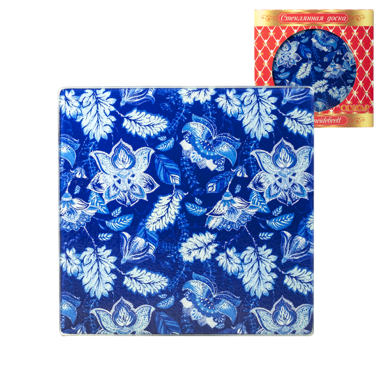 Многофункциональная стеклянная доска Узор из закалённого стекла, 20 х 20 см фото 1 — Интернет каталог PriceOK