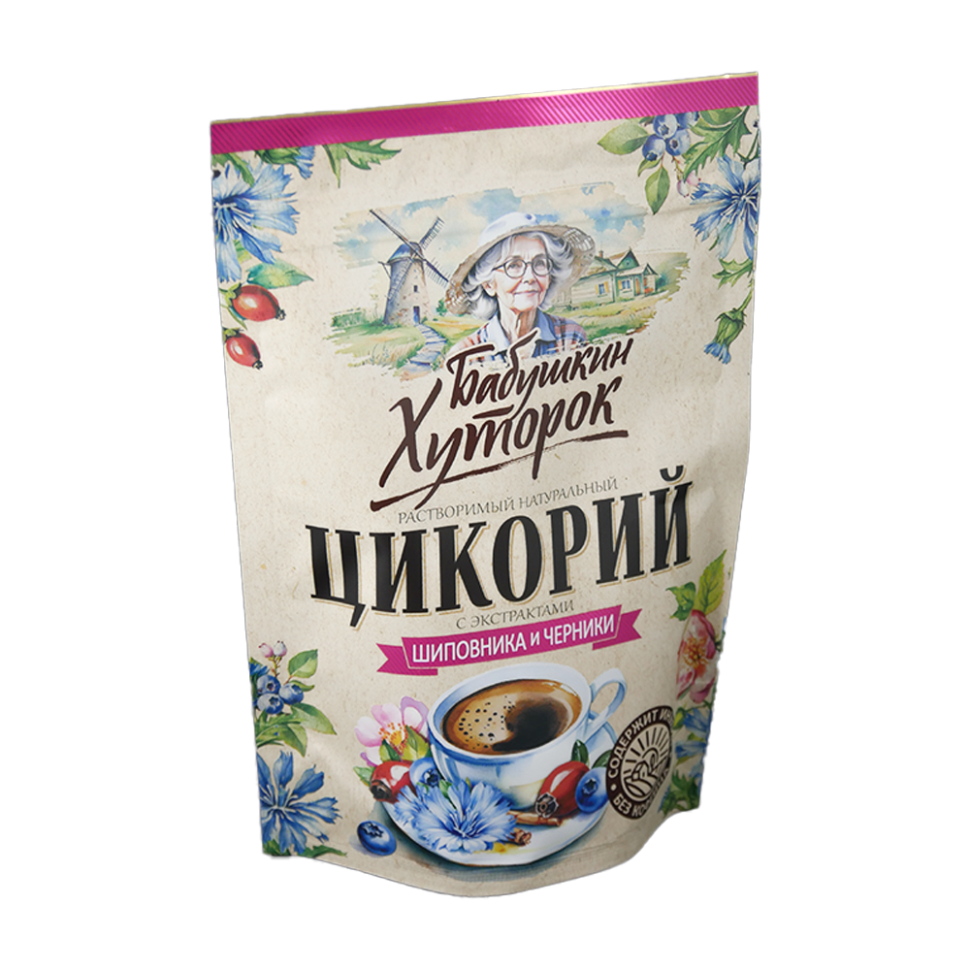 Цикорий порошок ЧЕРНИКА + ШИПОВНИК БАБУШКИН ХУТОРОК Пакет с ЗИП застежкой, 100 г фото 1 — Интернет каталог PriceOK