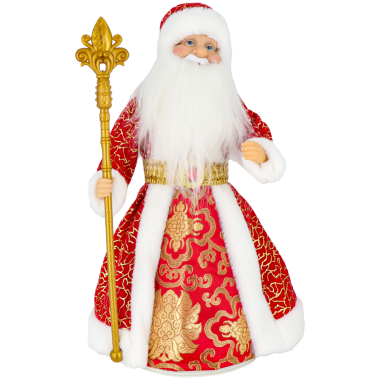 Фигура Дед Мороз в красном с золотом, с отделением для конфет и подарков, 40 см — Интернет каталог PriceOK