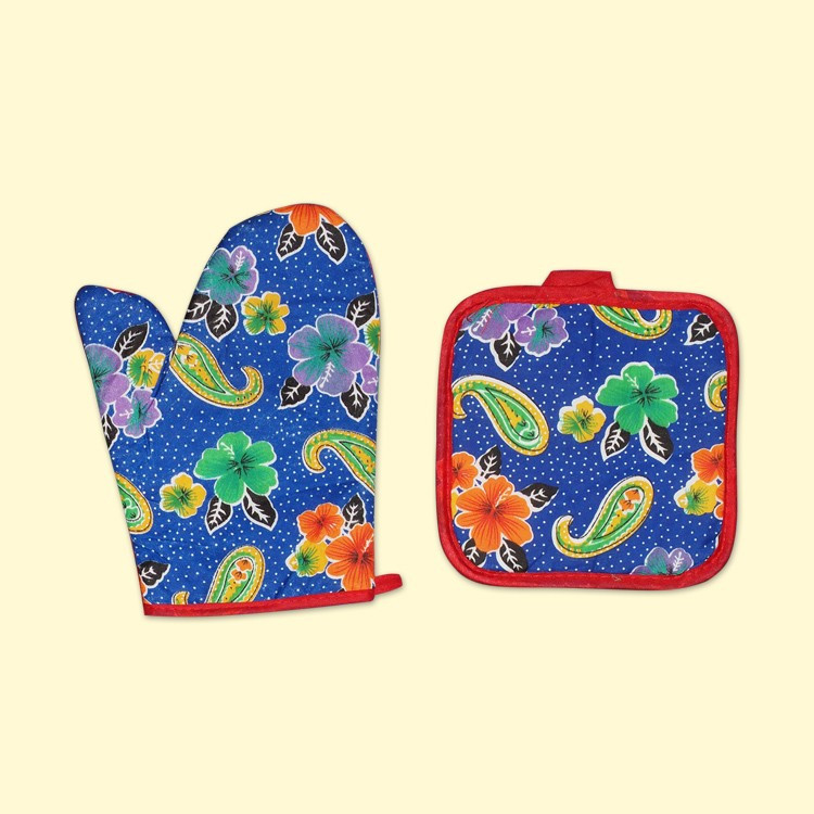 Кухонный набор, 2 части (варежка+прихватка), 100 % полиэстер фото 1 — Интернет каталог PriceOK