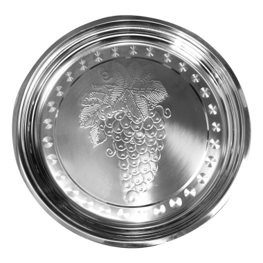 Блюдо из нержавейки - Виноград, диаметр 45 cм — Интернет каталог PriceOK