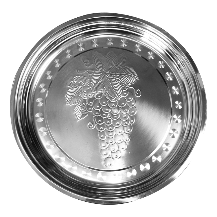 Блюдо из нержавейки - Виноград, диаметр 45 cм фото 1 — Интернет каталог PriceOK