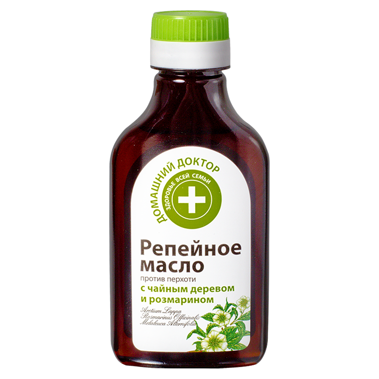 Репейное масло Домашний доктор, против перхоти, с чайным деревом и розмарином, 100 мл фото 1 — Интернет каталог PriceOK