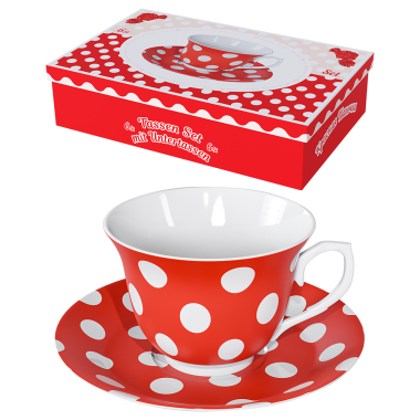 Чайный сервиз Красная Шапочка 12 частей, 6 чашек + 6 блюдец — Интернет каталог PriceOK