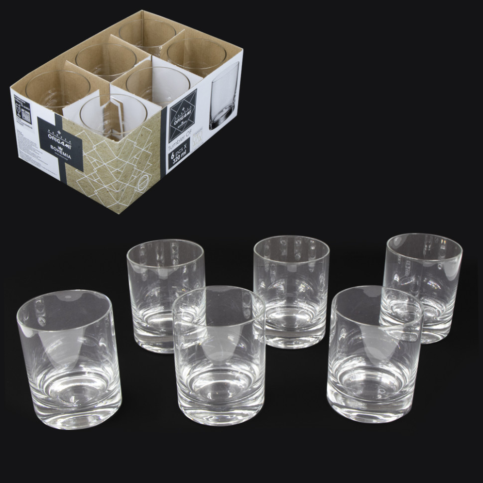Бокалы для виски из Богемского хрусталя ORIGAMI 6 шт х 320 мл фото 1 — Интернет каталог PriceOK