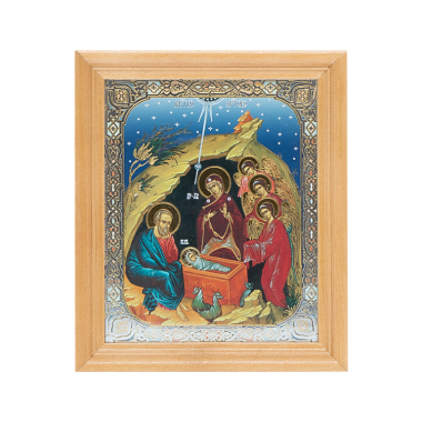Икона Рождество Христово N 30 деревянная рама, под стеклом, 11x13 см — Интернет каталог PriceOK