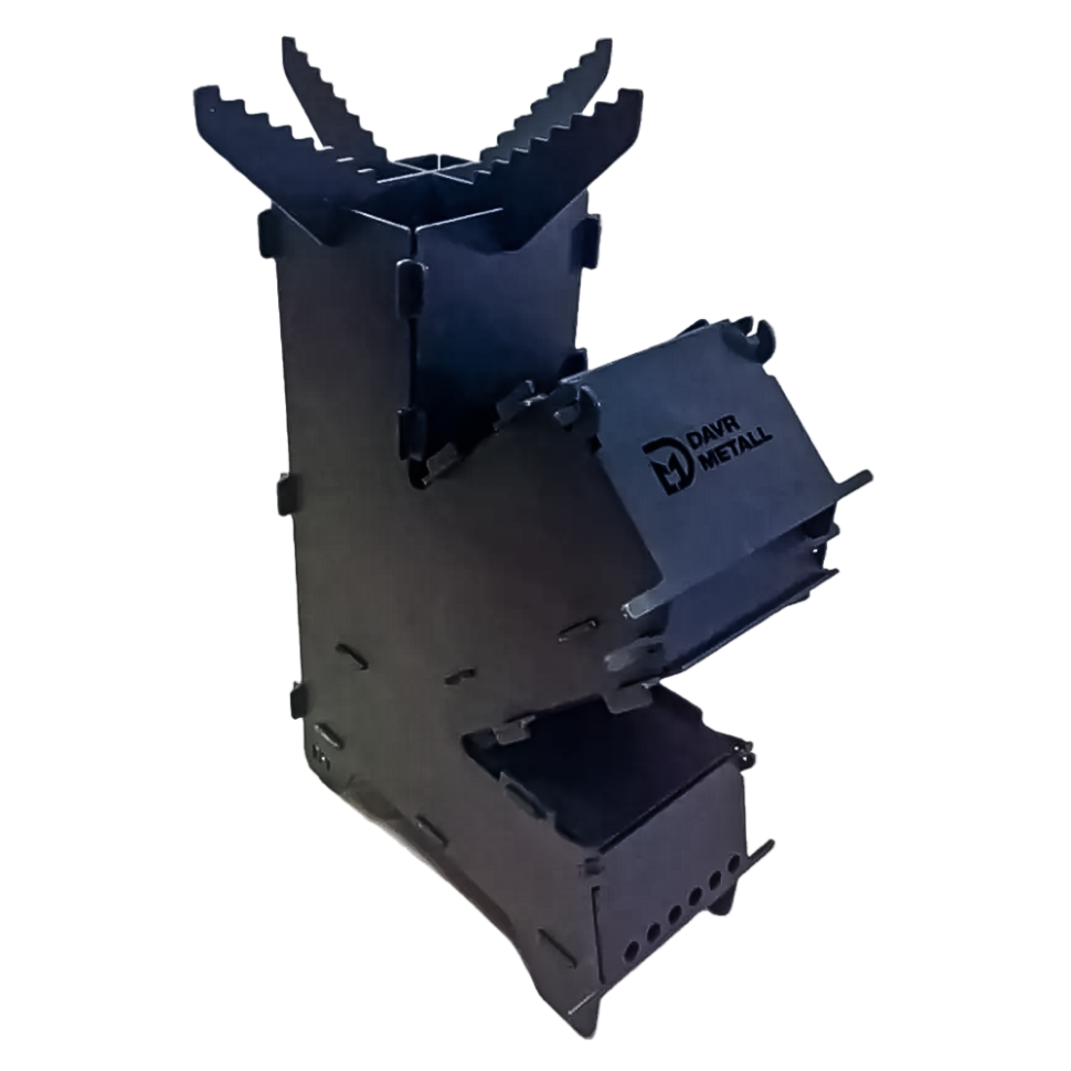 Печь ракетная разборная щепочница высота 50 x 13 x 30 см, сталь 2 мм фото 1 — Интернет каталог PriceOK