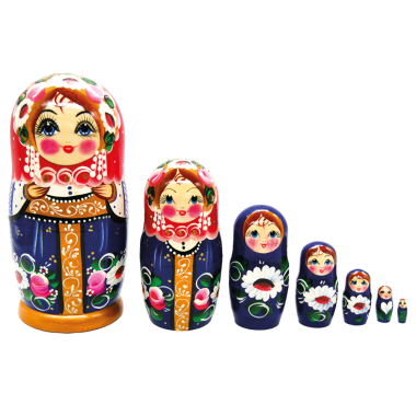 Матрёшка Синий сарафан M7 21 см — Интернет каталог PriceOK