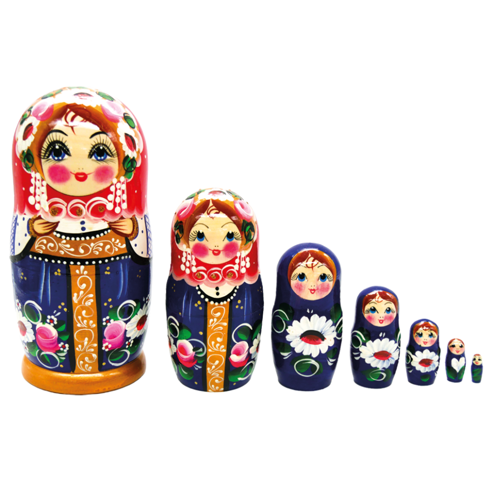 Матрёшка Синий сарафан M7 21 см фото 1 — Интернет каталог PriceOK