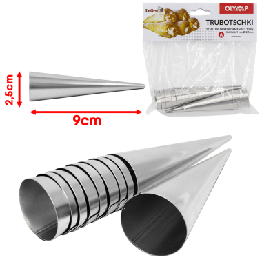 Форма для выпечки Трубочки, набор 10 шт., 9 см, диаметр2,5 см, нержавейка — Интернет каталог PriceOK