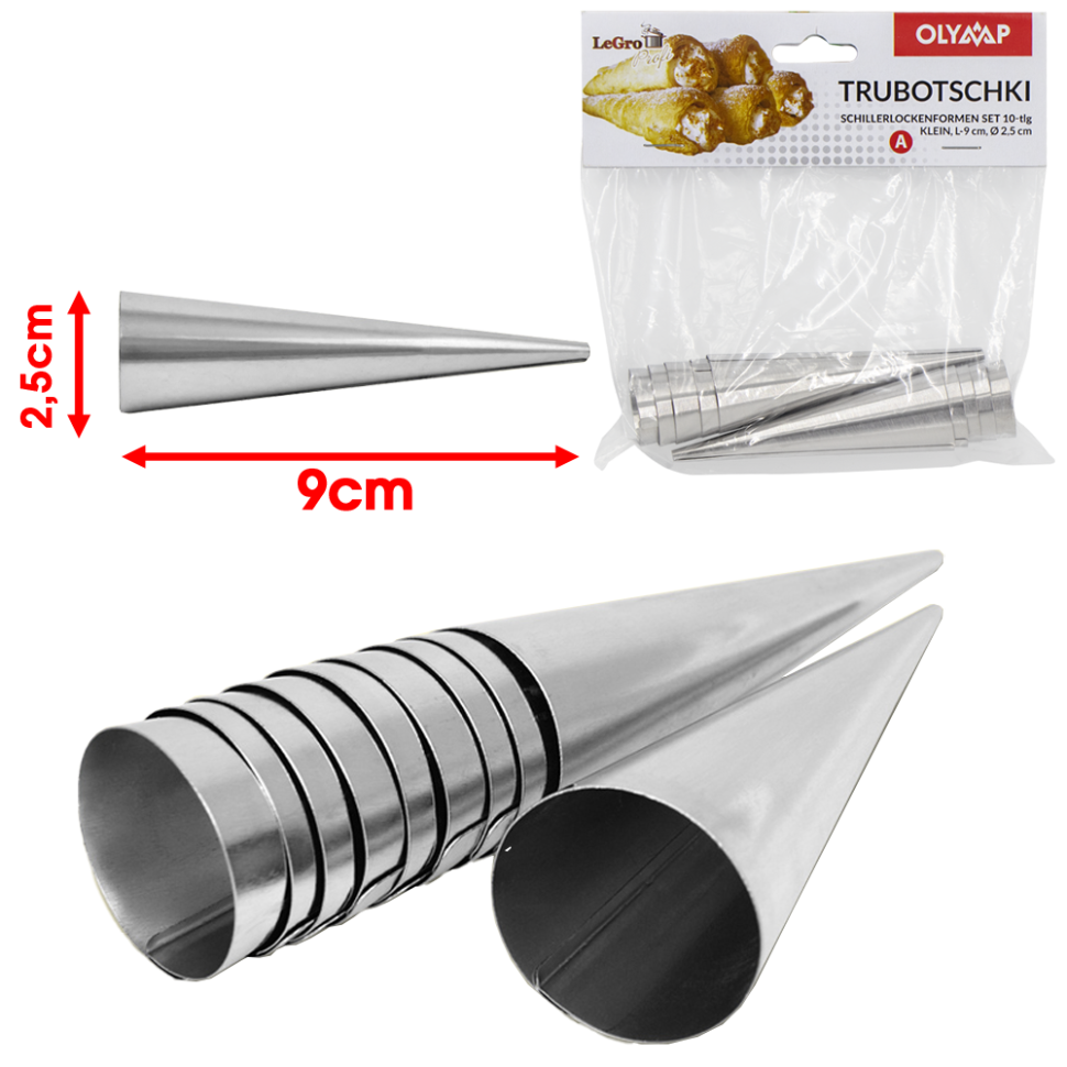 Форма для выпечки Трубочки, набор 10 шт., 9 см, диаметр2,5 см, нержавейка фото 1 — Интернет каталог PriceOK