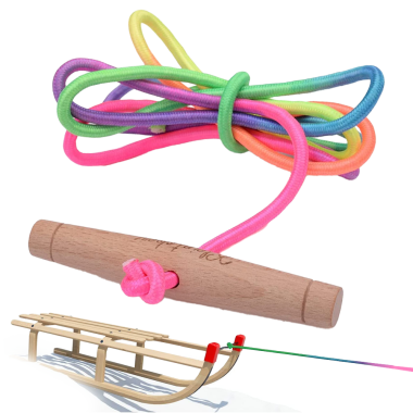 Поводок для санок с ручкой удлиненный 180 см цвет радуги — Интернет каталог PriceOK