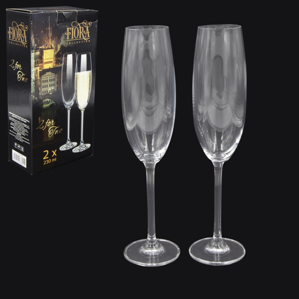 Набор бокалов для шампанского FIORA 2 for Two 2 шт х 230 мл фото 1 — Интернет каталог PriceOK
