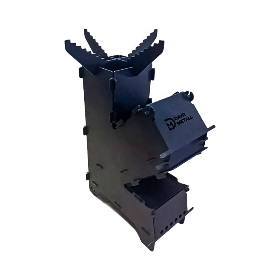 Печь ракетная разборная щепочница высота 30 x 9 x 20 см, сталь 2 мм фото 1 — Интернет каталог PriceOK