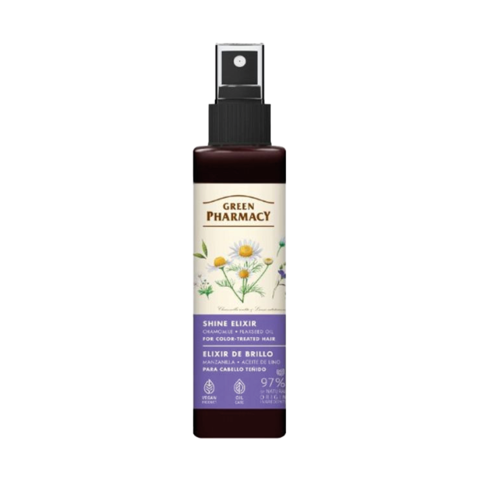 Эликсир-блеск Зеленая Аптека с ромашкой и льняным маслом для окрашенных волос, 150 мл фото 1 — Интернет каталог PriceOK