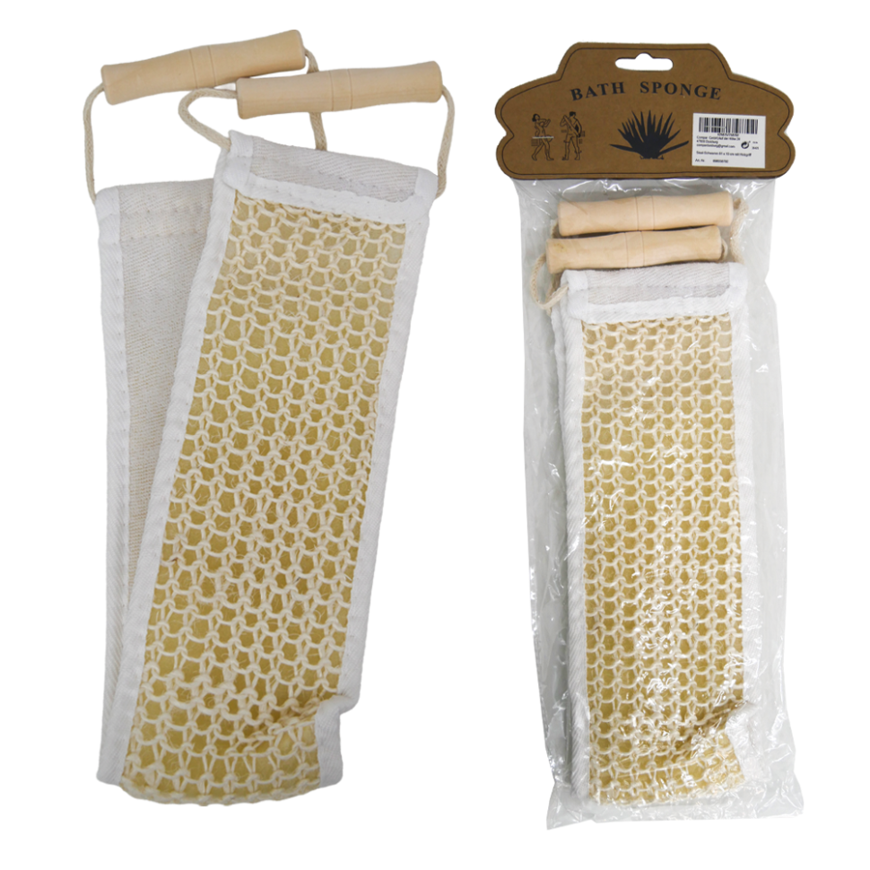 Мочалка из сизаля 61 x 10 см с деревянной ручкой фото 1 — Интернет каталог PriceOK