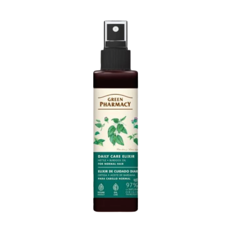 Эликсир для ежедневного ухода Зелёная Аптека с крапивой и репейным маслом для нормальных волос, 15 фото 1 — Интернет каталог PriceOK