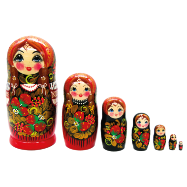 Матрёшка Золотая Хохлома M7 21 см — Интернет каталог PriceOK