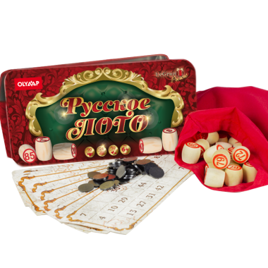 Игра Русское лото - Красный Бархат, в жестяной коробке, 24 x12 x7,5 см — Интернет каталог PriceOK