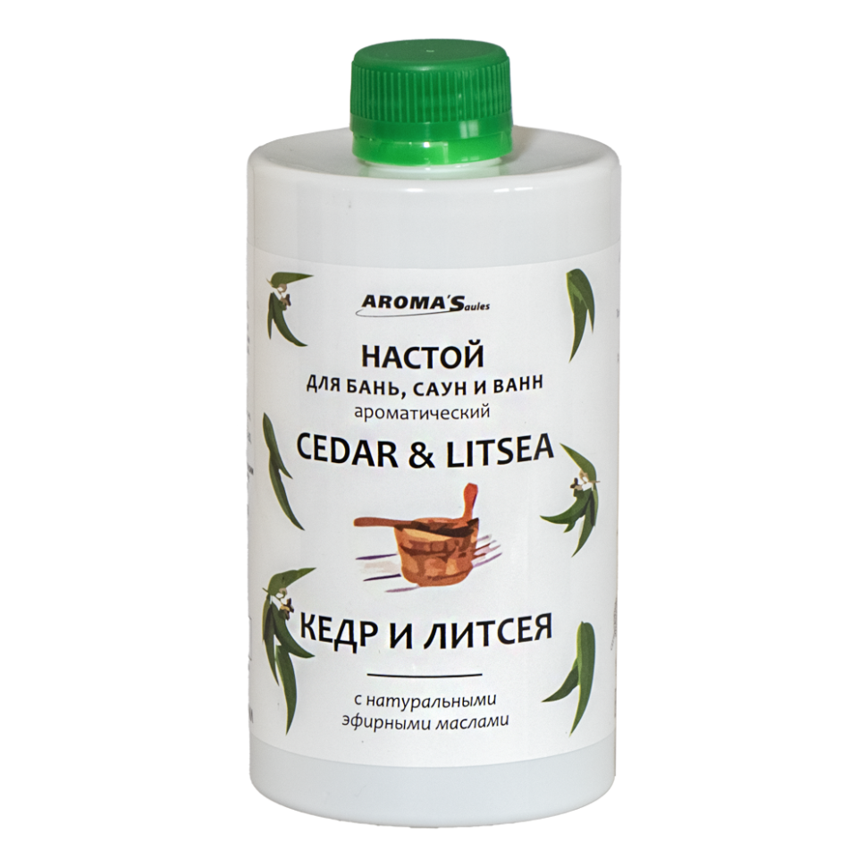 Настой для бань, саун и ванн КЕДР и ЛИТСЕЯ AROMA'Saules 400 мл фото 1 — Интернет каталог PriceOK