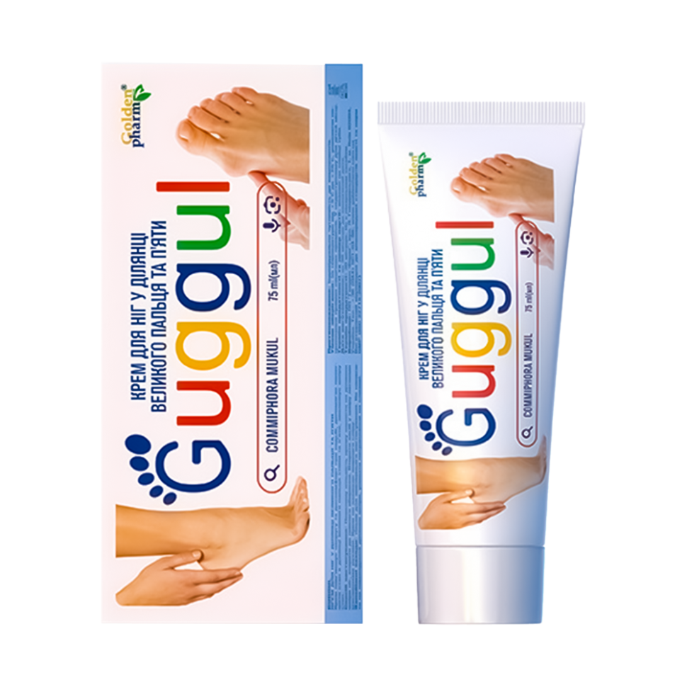 Крем Гугул для ног в области пятки и большого пальца, 75 мл фото 1 — Интернет каталог PriceOK