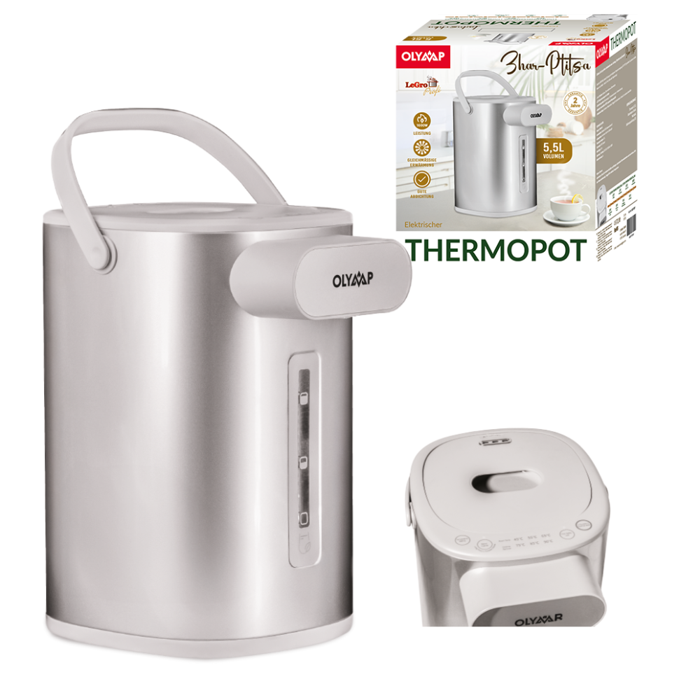 Электрический термопот с регулировкой температуры, 1600Вт, 5,5 л фото 1 — Интернет каталог PriceOK