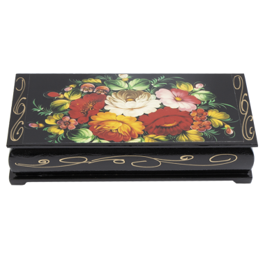 Шкатулка Жостово, лаковая миниатюра, 17,5x3,5x8,5 см — Интернет каталог PriceOK