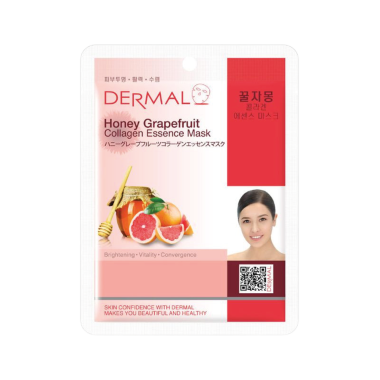 DERMAL тканевая маска для лица с коллагеном, грейпфрутом и мёдом, 23 г — Интернет каталог PriceOK