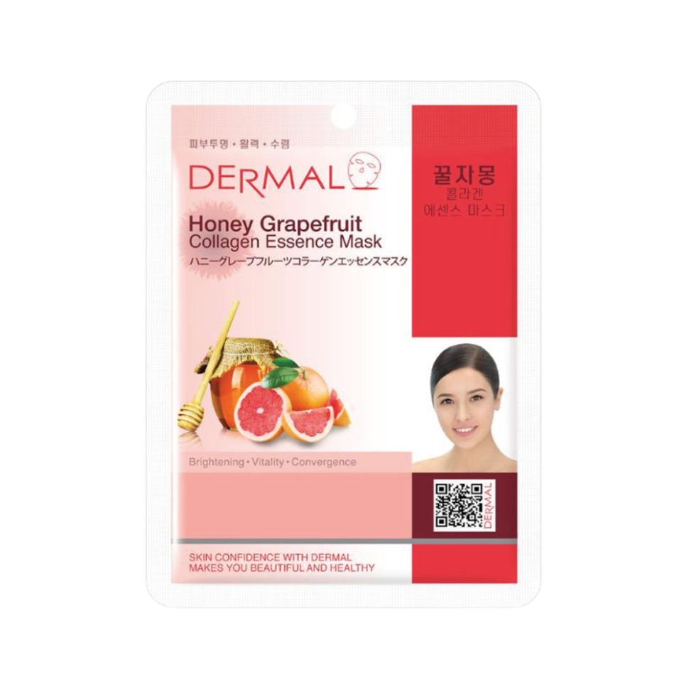 DERMAL тканевая маска для лица с коллагеном, грейпфрутом и мёдом, 23 г фото 1 — Интернет каталог PriceOK