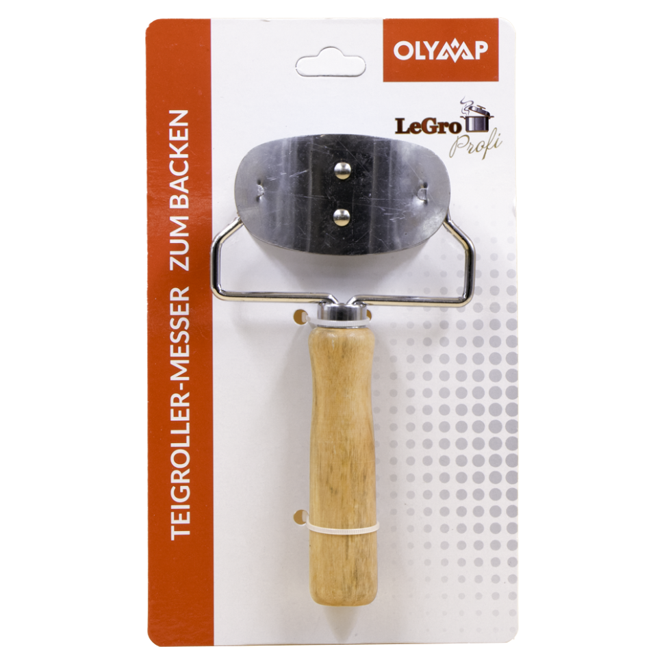 Нож для нарезки теста для вареников, круг диаметр 7 см, из нержавейки с деревянной ручкой, 9 х 18 см фото 1 — Интернет каталог PriceOK