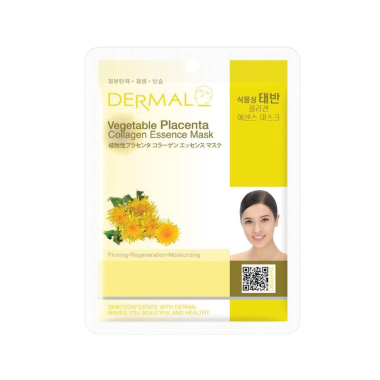 DERMAL тканевая маска для лица с коллагеном и растительной плацентой, 23 г — Интернет каталог PriceOK