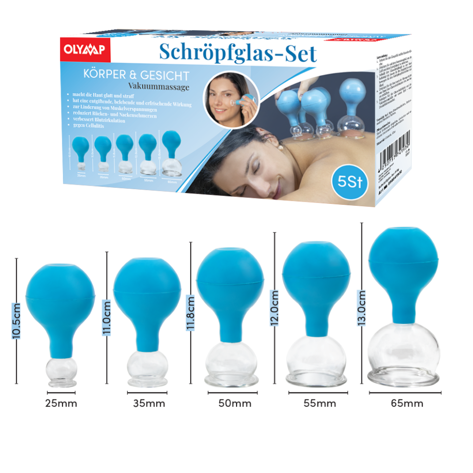 Набор стеклянных банок для массажа тела и лица, 5 шт фото 1 — Интернет каталог PriceOK